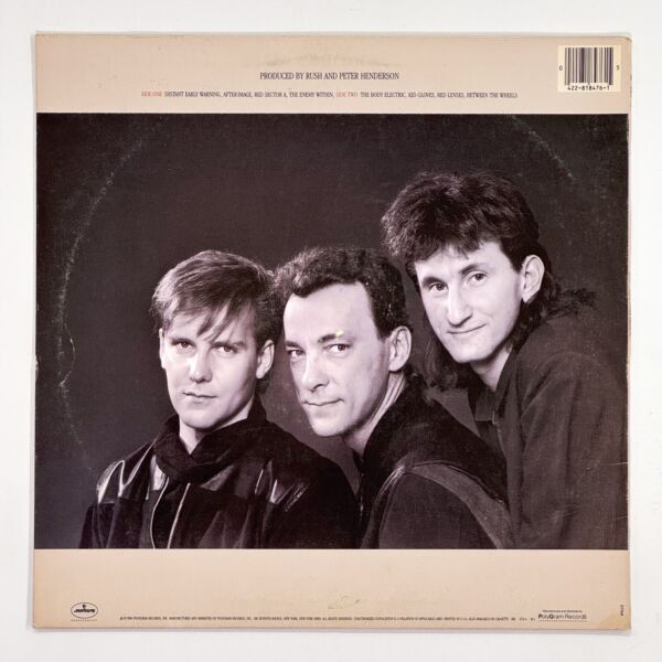 Back cover of Grace Under Pressure by Rush